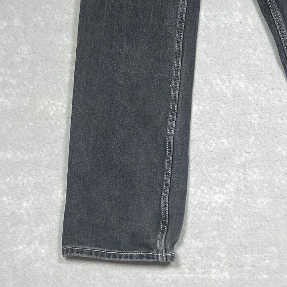 J Galt Jeans Womens Size Small Black Charcoal Carpenter Straight Leg 90s Y2K - Picture 4 of 10